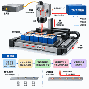 方壳动力/储能电池模组Busbar激光飞行焊接方案